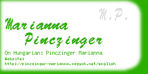 marianna pinczinger business card